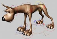 小狗3D模型(四肢已绑定)
