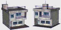 水泥材质的普通居民小楼房3D模型