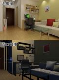 简约型家居客厅3D模型