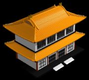 中式古代楼阁建筑3D模型