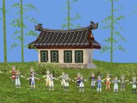 24个热血江湖游戏里的Q版男性角色3D模型(带场景)