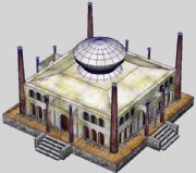 MAYA建筑模型,阿拉伯式圆顶城堡房屋模型