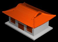 中式古代房屋建筑3D模型