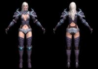 次时代游戏《TERA》人类女战士,3D游戏角色模型