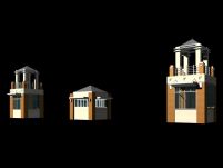 校区建筑场景3D模型