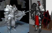 勇士,骑士卡通人物3D模型