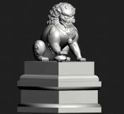 石狮雕塑3D模型