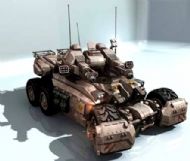 军事武装坦克3D模型