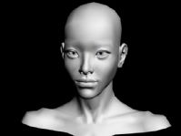 女性人物头部3D模型