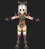 热血江湖游戏里的Q版女性角色3D模型