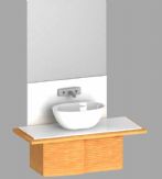 洗手间的洗手池和镜子3D模型