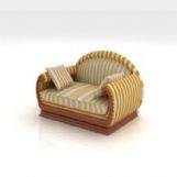 乡村单人休闲沙发3D模型