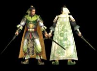 《真三国无双5》手持双剑的刘备,3D游戏角色模型