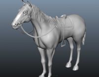 高精度马模型,maya动物模型