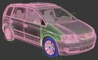 大众途安汽车3D模型