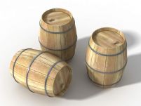 木制酒桶3D模型
