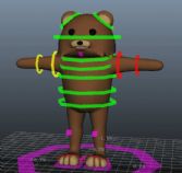 做简单绑定的泰迪熊3D模型