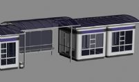 建筑长廊,候车站,公交站台3D模型