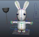 可爱的流氓兔maya模型(带绑定)