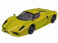 一辆黄色跑车3D模型