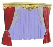 欧式华丽的窗帘,3D室内装饰模型