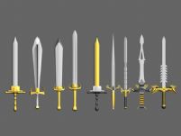 多款剑的3D模型