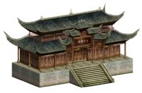 禅院,寺庙,古建筑3D模型