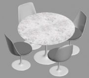 圆桌,桌椅3D模型