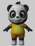 可爱的熊猫,maya模型(有贴图)