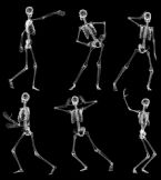 跳舞的骷髅,骨架,maya模型