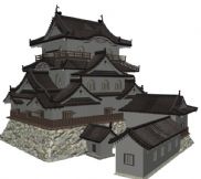 古庙,古寺,寺庙,庙宇,寺庙群建筑3D模型