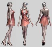 次时代游戏TERA中的女性角色3D模型