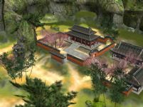 网游《诛仙2》中的静竹轩场景3D模型
