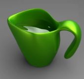 非常个性的陶瓷杯,杯子3D模型