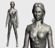 高精度女人,女性3D模型