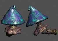 蘑菇,五颜六色的蘑菇3D模型