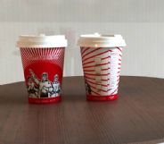 咖啡杯,一次性杯,带吸管口的饮料杯3D模型