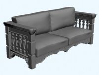 古典沙发3D模型