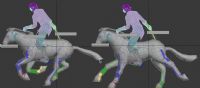 骑马奔跑动画,max模型