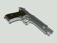 银色手枪,沙漠之鹰3d模型