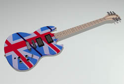 吉他,乐器3D模型