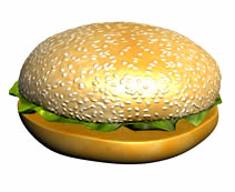 汉堡3d模型