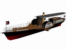 老式游轮,运输船3D模型