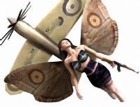 有蝴蝶翅膀的漂亮女人,maya人物模型
