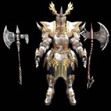 奇迹世界狂战士的黄金盔甲套装,3D游戏角色模型