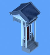 中式小门3D模型