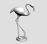 仙鹤,火烈鸟雕塑3D模型