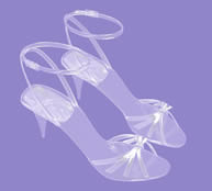 时尚水晶高跟鞋,凉鞋,水晶凉鞋3d模型