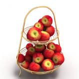 水果篮,水果架,苹果3D模型