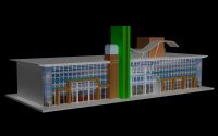 商场建筑,车站建筑,3D场景模型